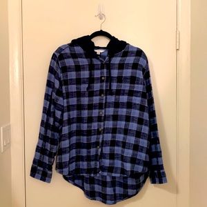 Time and Tru Hooded Flannel